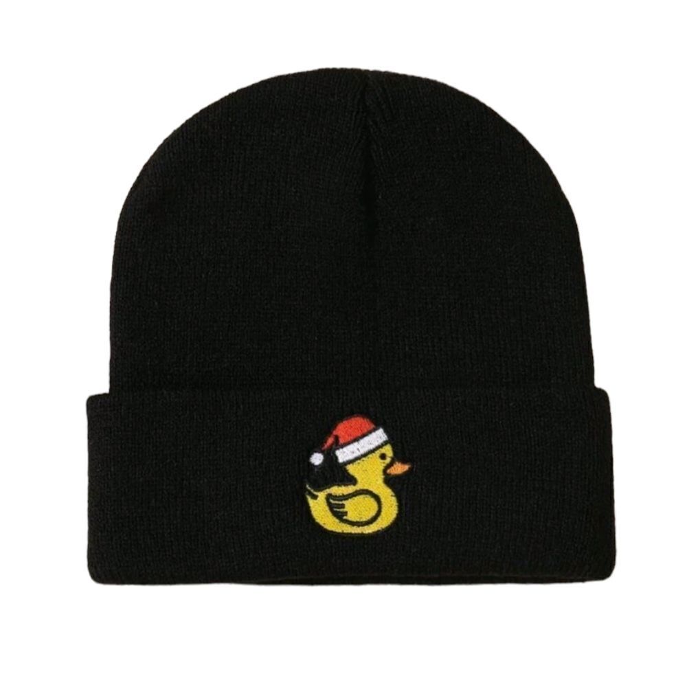 Christmas Duck Embroidered Beanie
